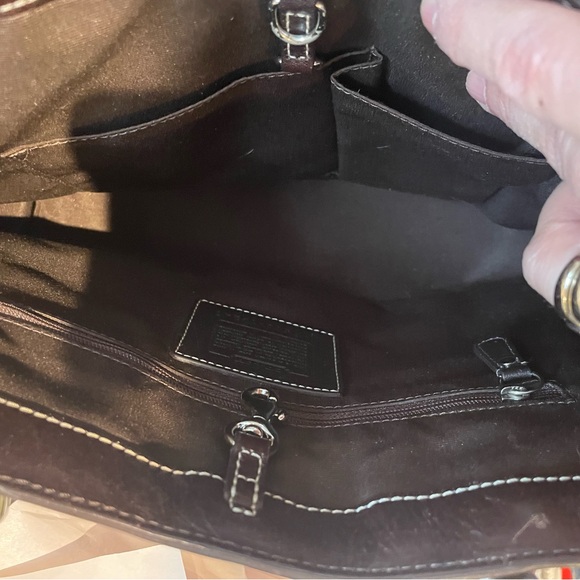 Coach Brown and Tan Signature Tote - Picture 8 of 13